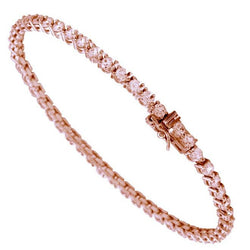 Daphne Rose Gold Claw-Set Tennis Bracelet
