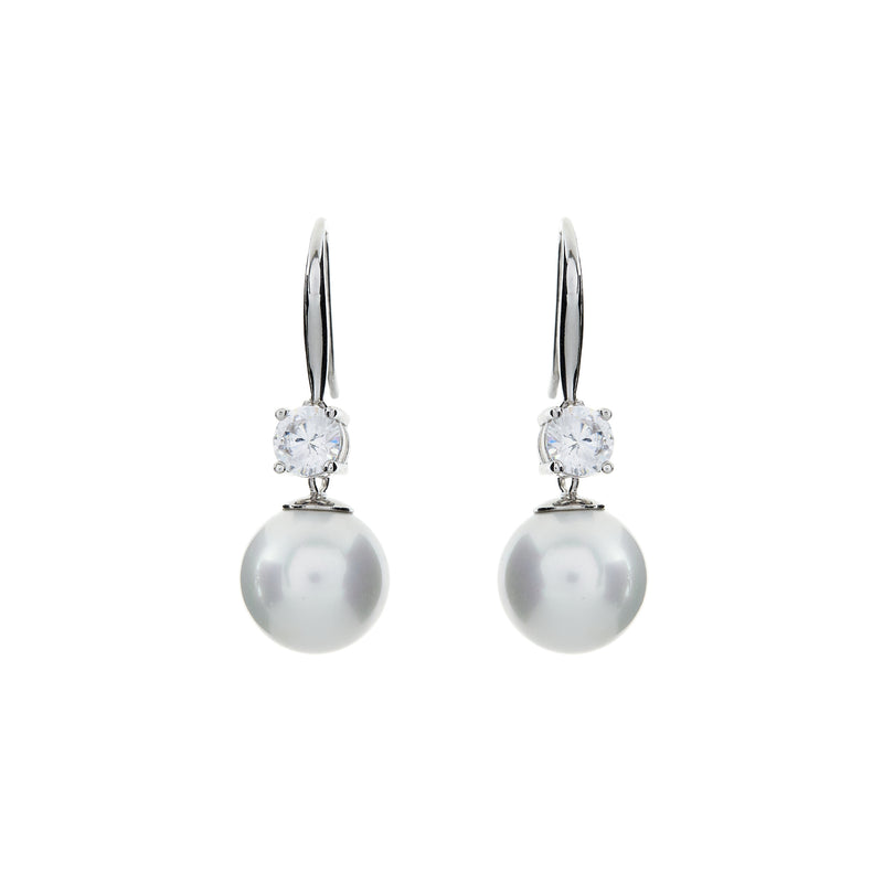 Fleur Silver Pearl Earrings