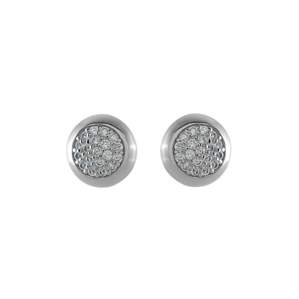 Luna Silver Stud Earrings