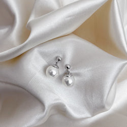 Juliette White Pearl Drop Earrings