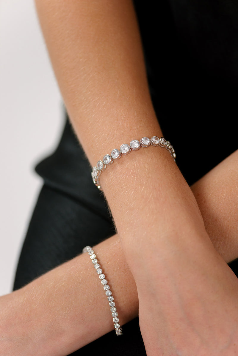 Elle Silver Tennis Bracelet