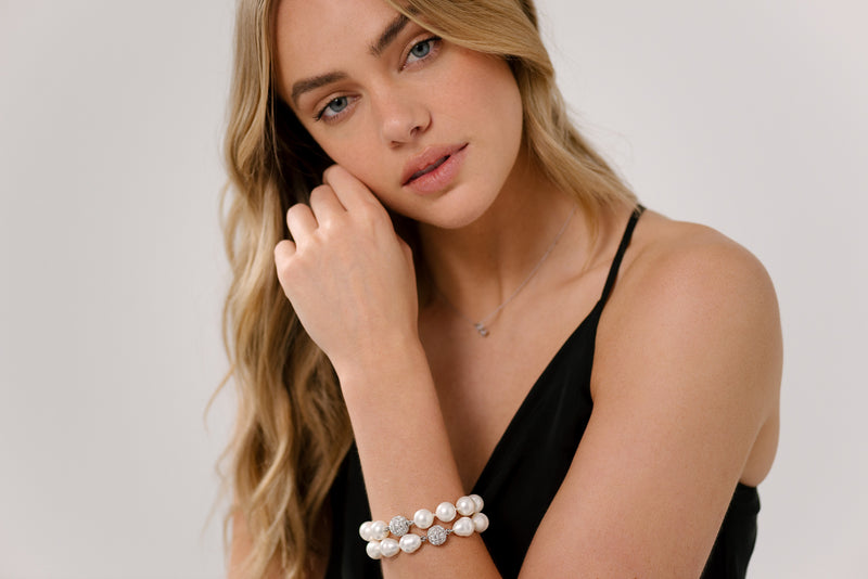 Classic Baroque White Pearl Bracelet