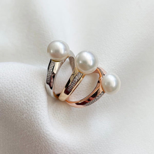 Piper Freshwater Pearl Ring on Silver Band
