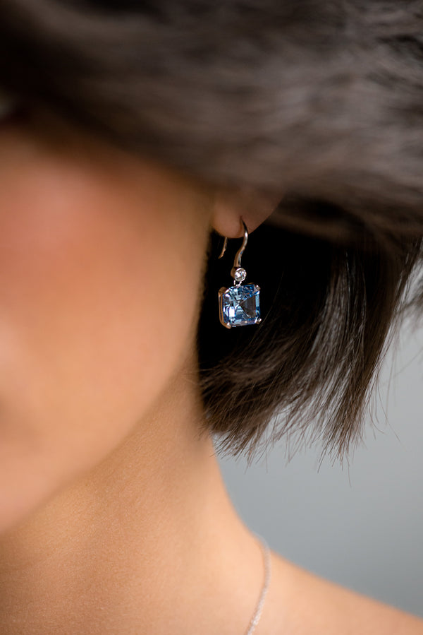 Alexandra Blue Cubic Zirconia Earrings