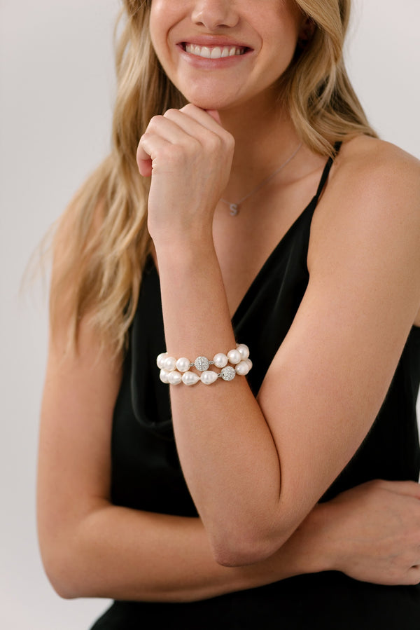 Classic Baroque White Pearl Bracelet