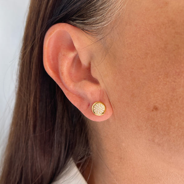 Luna Gold Stud Earrings