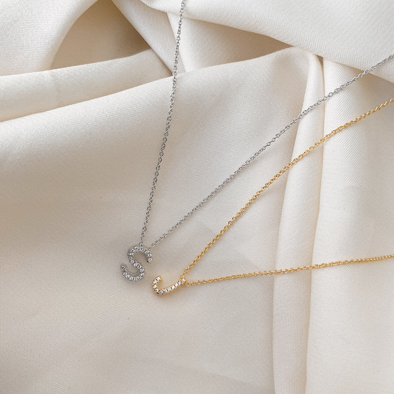 A-Z Initials by Sybella - Gold with Cubic Zirconia