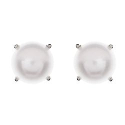 Ondine Pearl and Silver Studs