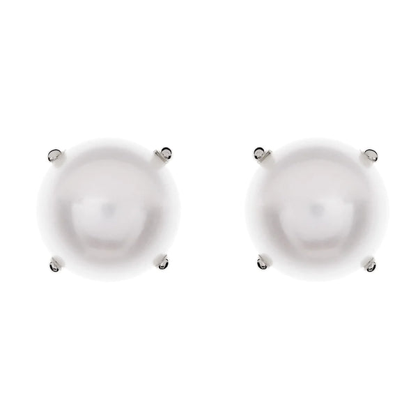 Ondine Pearl and Silver Studs