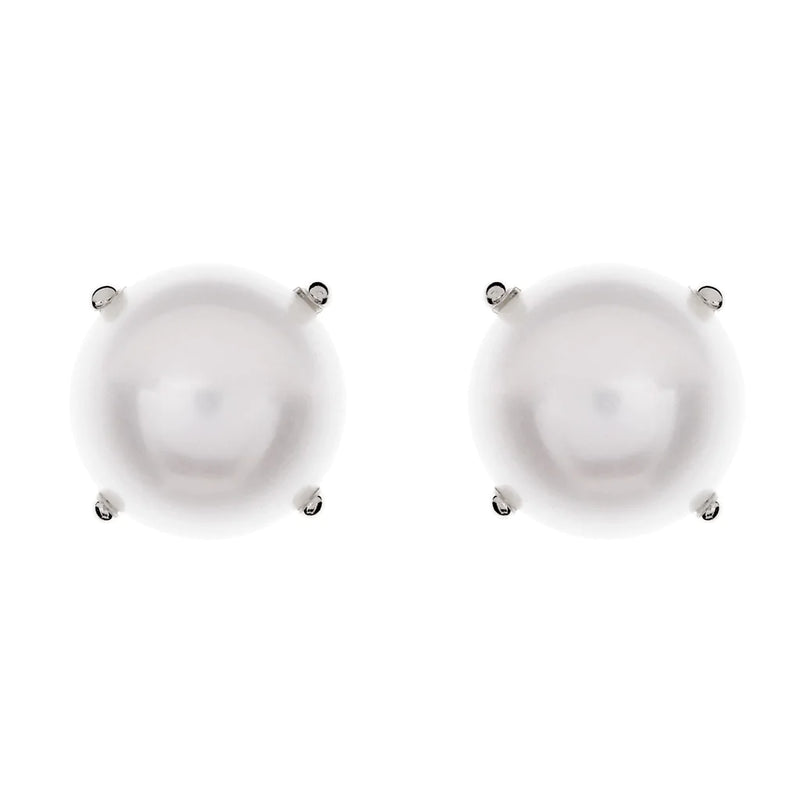 Ondine Pearl and Silver Studs