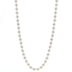 Classic Round White Pearl Necklace - Long 90cm
